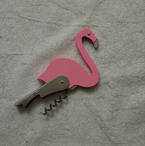 Source Unknown Pink Flamingo Corkscrew